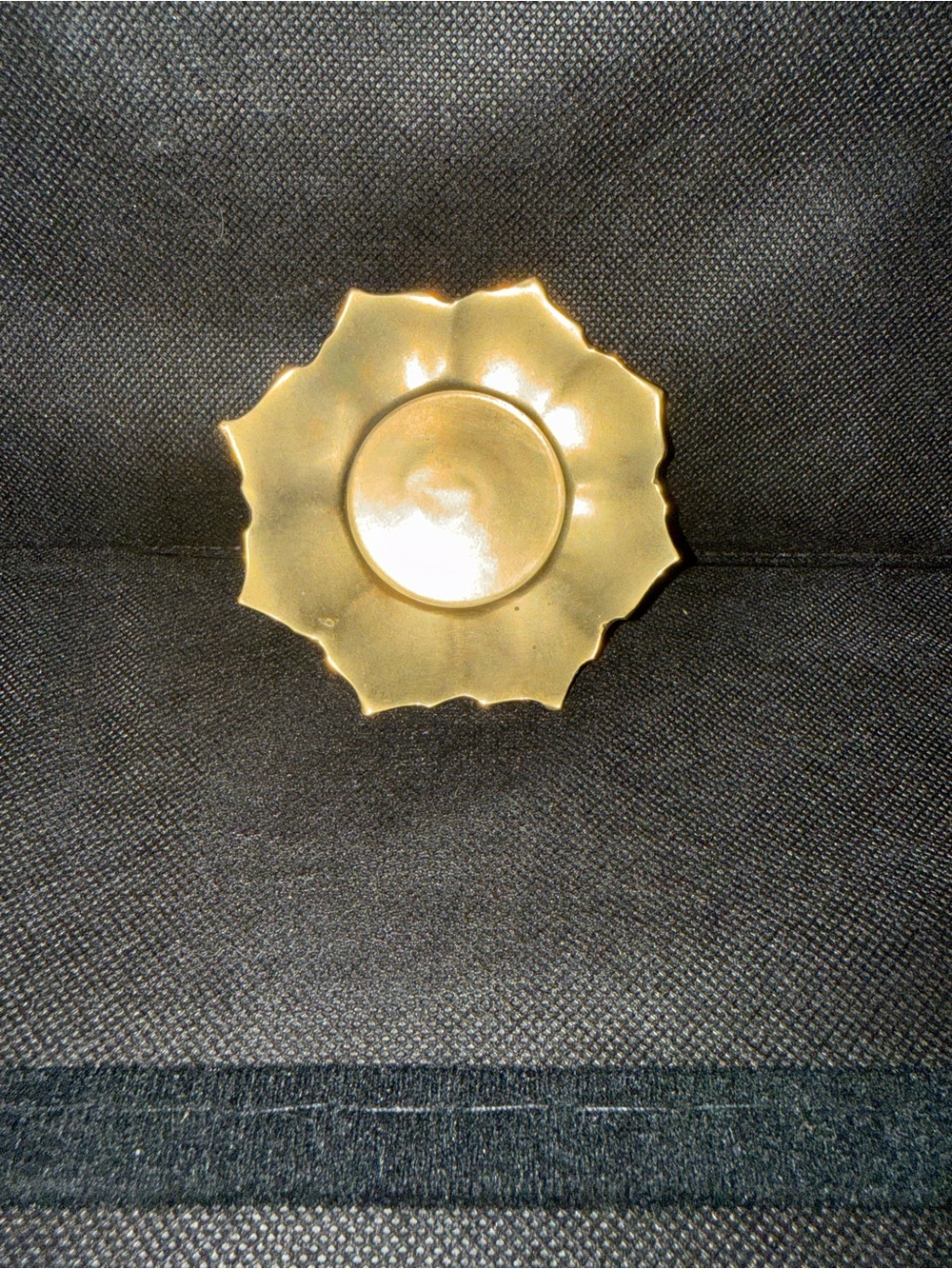 Brass Leaf-Shaped Decorative Votive Candle Holder Dish #21